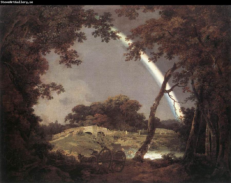 WRIGHT, Joseph Landscape with Rainbow wer